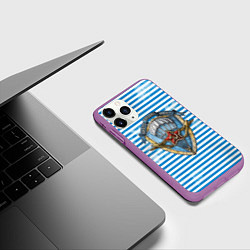 Чехол iPhone 11 Pro матовый ВДВ, цвет: 3D-фиолетовый — фото 2