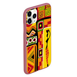 Чехол iPhone 11 Pro матовый Африка, цвет: 3D-малиновый — фото 2