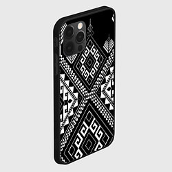 Чехол для iPhone 12 Pro Max Индейские мотивы, цвет: 3D-черный — фото 2