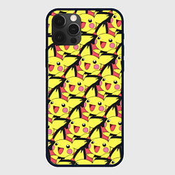 Чехол для iPhone 12 Pro Max Pikachu, цвет: 3D-черный