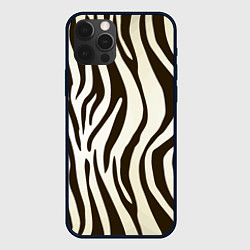 Чехол для iPhone 12 Pro Max Шкура зебры, цвет: 3D-черный