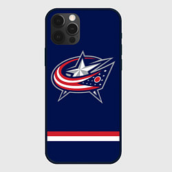 Чехол для iPhone 12 Pro Max Columbus Blue Jackets, цвет: 3D-черный