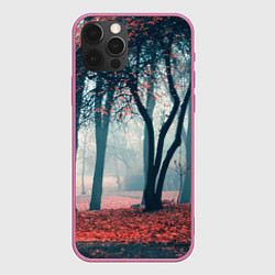 Чехол для iPhone 12 Pro Max Осень, цвет: 3D-малиновый
