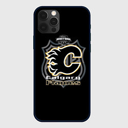 Чехол для iPhone 12 Pro Max Calgary Flames Team, цвет: 3D-черный