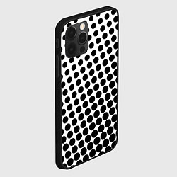 Чехол для iPhone 12 Pro Max Белый в горошек, цвет: 3D-черный — фото 2