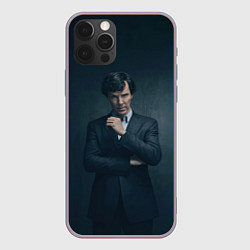 Чехол для iPhone 12 Pro Max Шерлок в костюме, цвет: 3D-серый