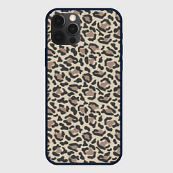 Чехол для iPhone 12 Pro Max Шкура леопарда, цвет: 3D-черный