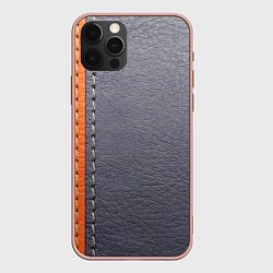 Чехол для iPhone 12 Pro Max Кожа, цвет: 3D-светло-розовый