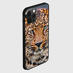 Чехол для iPhone 12 Pro Max Грустный леопард, цвет: 3D-черный — фото 2