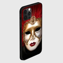 Чехол для iPhone 12 Pro Max Венецианская маска, цвет: 3D-черный — фото 2