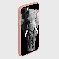 Чехол для iPhone 12 Pro Max Старый слон, цвет: 3D-светло-розовый — фото 2