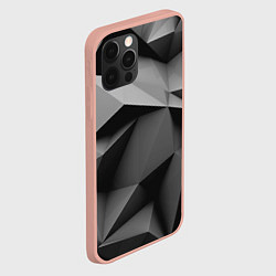 Чехол для iPhone 12 Pro Max Gray abstraction, цвет: 3D-светло-розовый — фото 2