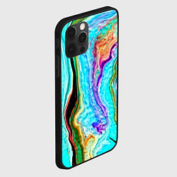 Чехол для iPhone 12 Pro Max Цветные разводы, цвет: 3D-черный — фото 2