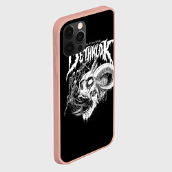 Чехол для iPhone 12 Pro Max Dethklok: Goat Skull, цвет: 3D-светло-розовый — фото 2