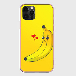 Чехол для iPhone 12 Pro Max Just Banana (Yellow), цвет: 3D-светло-розовый