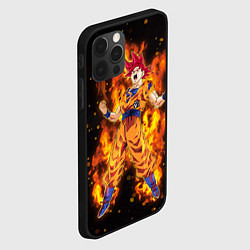 Чехол для iPhone 12 Pro Max Fire Goku, цвет: 3D-черный — фото 2