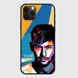 Чехол для iPhone 12 Pro Max Neymar Polygons, цвет: 3D-черный