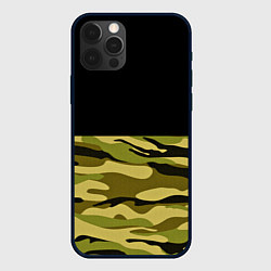 Чехол для iPhone 12 Pro Max Лесной Камуфляж, цвет: 3D-черный