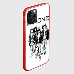 Чехол для iPhone 12 Pro Max Ramones Party, цвет: 3D-красный — фото 2