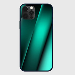 Чехол для iPhone 12 Pro Max Emerald lines, цвет: 3D-черный