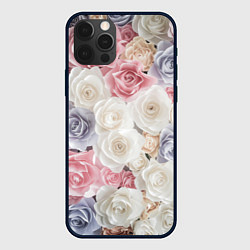 Чехол для iPhone 12 Pro Max Букет из роз, цвет: 3D-черный