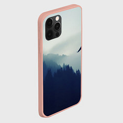 Чехол для iPhone 12 Pro Max Орел над Лесом, цвет: 3D-светло-розовый — фото 2