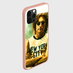 Чехол для iPhone 12 Pro Max John Lennon: New York, цвет: 3D-светло-розовый — фото 2