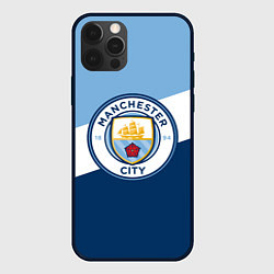 Чехол для iPhone 12 Pro Max FC Manchester City: Colors, цвет: 3D-черный