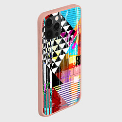 Чехол для iPhone 12 Pro Max RGB Geometry, цвет: 3D-светло-розовый — фото 2
