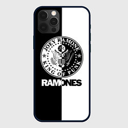 Чехол для iPhone 12 Pro Max Ramones B&W, цвет: 3D-черный