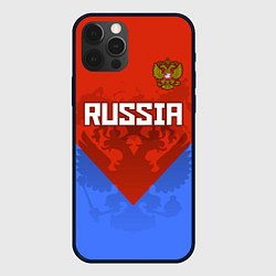 Чехол iPhone 12 Pro Max Russia Red & Blue