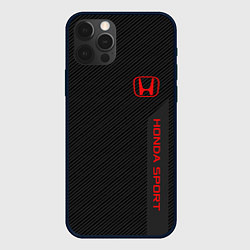 Чехол для iPhone 12 Pro Max Honda: Sport Line, цвет: 3D-черный