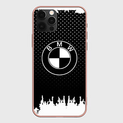 Чехол для iPhone 12 Pro Max BMW Black Style, цвет: 3D-светло-розовый