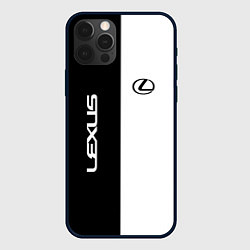 Чехол для iPhone 12 Pro Max Lexus: Black & White, цвет: 3D-черный