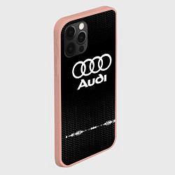 Чехол для iPhone 12 Pro Max Audi: Black Abstract, цвет: 3D-светло-розовый — фото 2