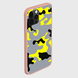 Чехол для iPhone 12 Pro Max Yellow & Grey Camouflage, цвет: 3D-светло-розовый — фото 2