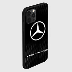 Чехол для iPhone 12 Pro Max Mercedes: Black Abstract, цвет: 3D-черный — фото 2