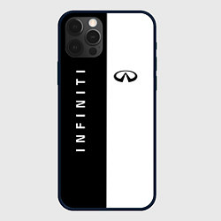 Чехол для iPhone 12 Pro Max Infiniti: Black & White, цвет: 3D-черный