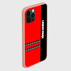 Чехол для iPhone 12 Pro Max Linkin Park: Red & Black, цвет: 3D-светло-розовый — фото 2