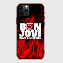 Чехол для iPhone 12 Pro Max Bon Jovi: Have a nice day, цвет: 3D-светло-розовый