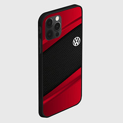 Чехол для iPhone 12 Pro Max Volkswagen: Red Sport, цвет: 3D-черный — фото 2