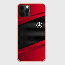 Чехол для iPhone 12 Pro Max Mercedes Benz: Red Sport, цвет: 3D-светло-розовый