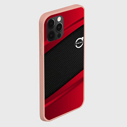 Чехол для iPhone 12 Pro Max Volvo: Red Sport, цвет: 3D-светло-розовый — фото 2