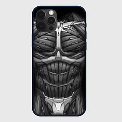 Чехол для iPhone 12 Pro Max Экзоскелет, цвет: 3D-черный
