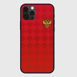Чехол для iPhone 12 Pro Max Форма сборной России, цвет: 3D-черный