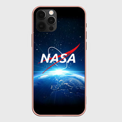 Чехол для iPhone 12 Pro Max NASA: Sunrise Earth, цвет: 3D-светло-розовый