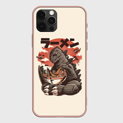 Чехол для iPhone 12 Pro Max Godzilla Eat, цвет: 3D-светло-розовый