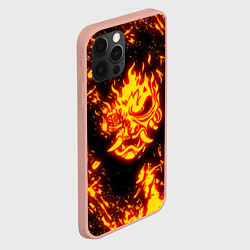 Чехол для iPhone 12 Pro Max Cyberpunk 2077: FIRE SAMURAI, цвет: 3D-светло-розовый — фото 2