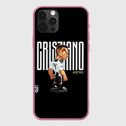 Чехол для iPhone 12 Pro Max CR7JUVE, цвет: 3D-малиновый