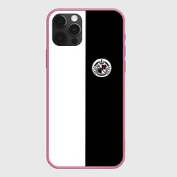 Чехол для iPhone 12 Pro Max Monokuma School, цвет: 3D-малиновый